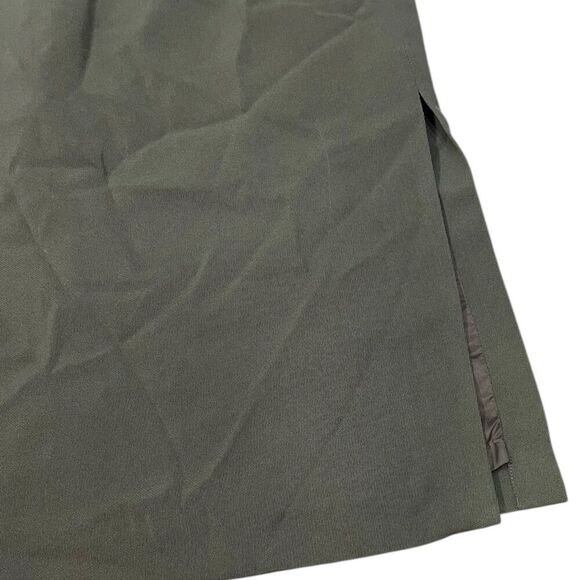 Worth Moss Green Front Slit Below Knee Pencil Skirt 16 - Picture 2 of 3